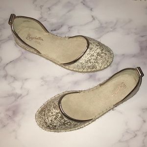 Seychelles Los Angeles gold metallic size 7